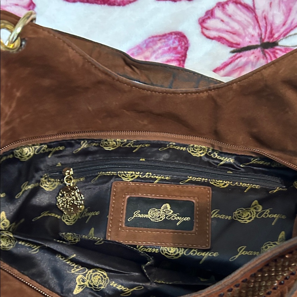 Joan Boyce Brown Fringe Shoulder Bag - Picture 3 of 7